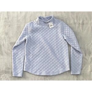 J.Crew Crewcuts Sweater Girls Large 10–11 Lavender Quilted Mock Neck Pullover